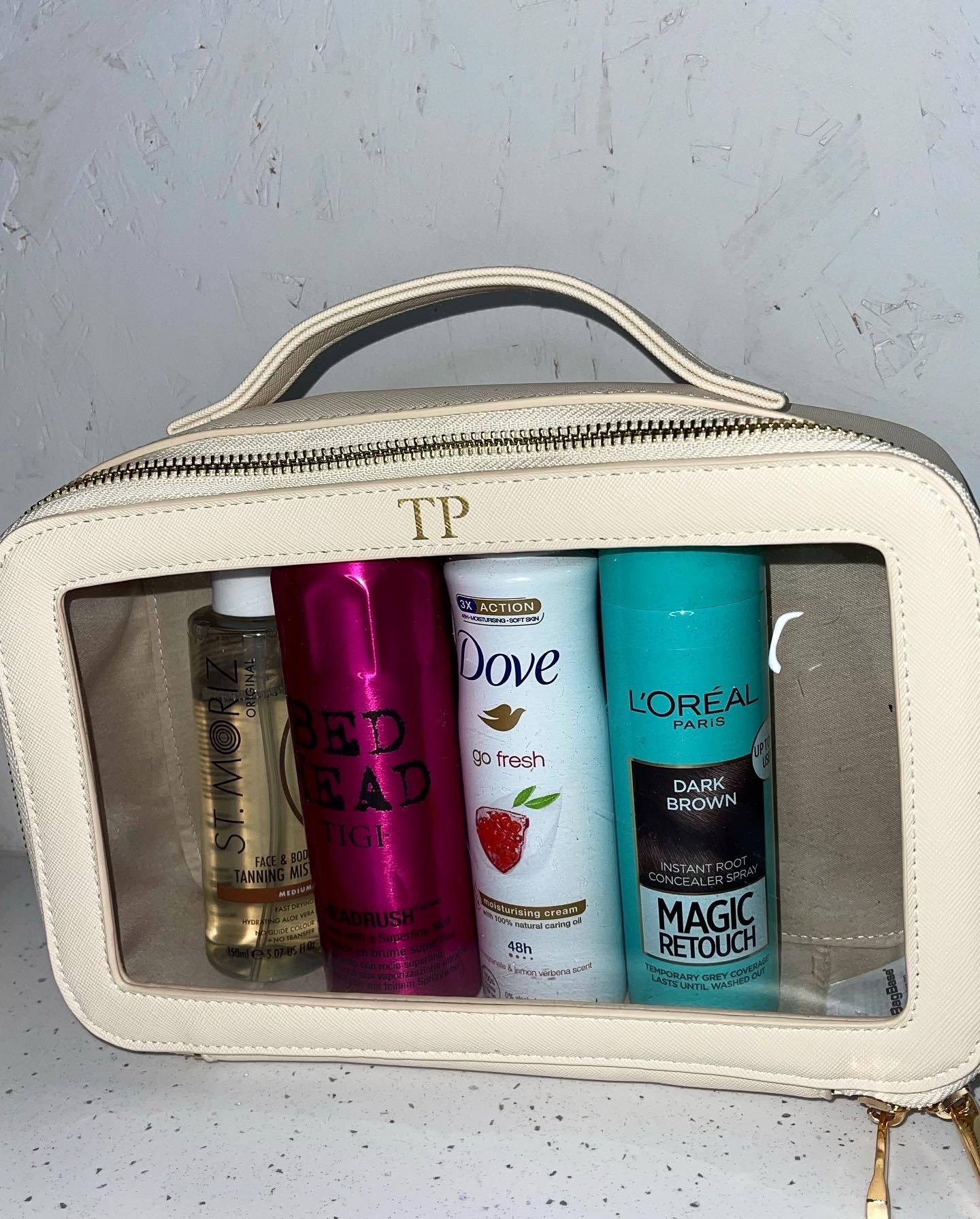 Personalised Clear Travel Case Boutique Range Pretty N Personalised